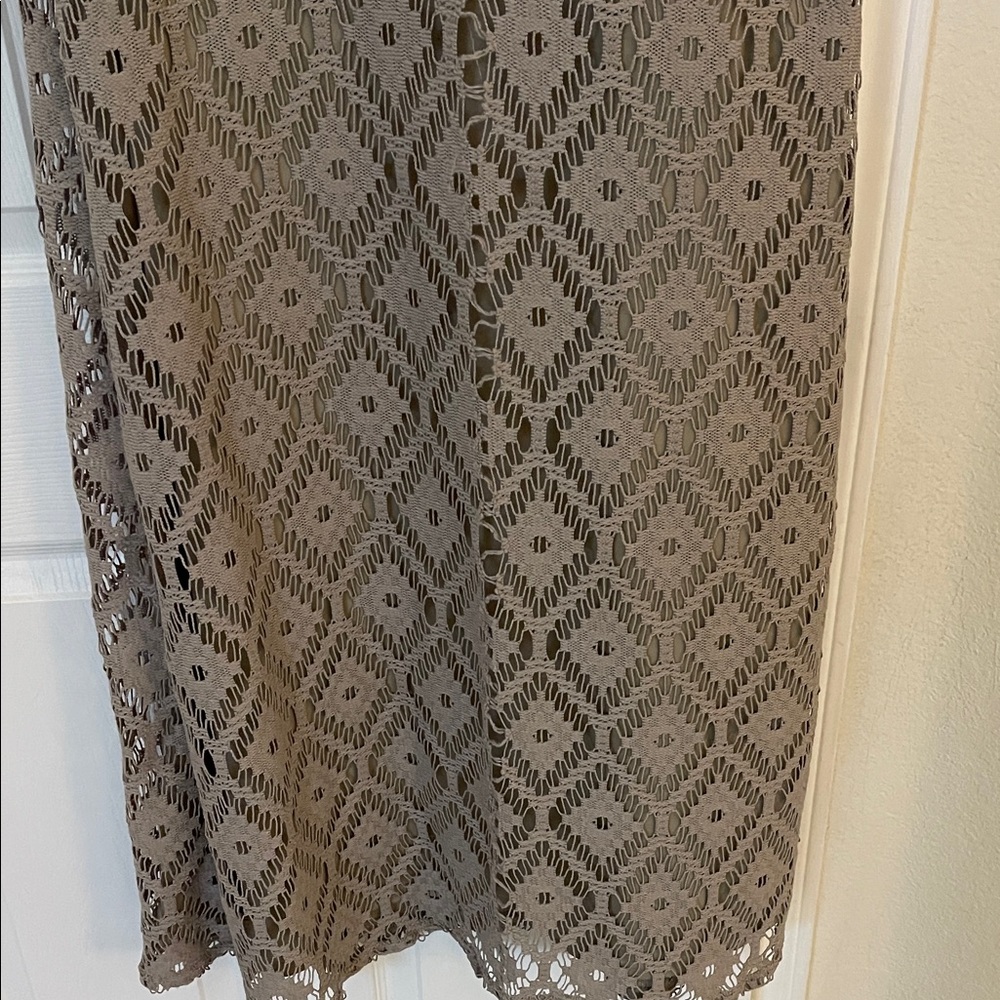 Sharagano Sz 6 Lace Patterned Maxi Dress - Picture 7 of 10
